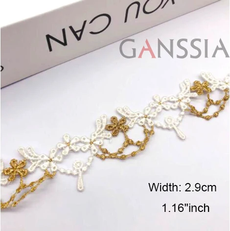 1 Флейта: 2,9 см, новый стиль, отделочные кружева, золотая линия, Цветочная вышивка, тканевое кружево для украшения одежды (флейта)
1 Флейта: 2,9 см, новый стиль, отделочные кружева, золотая линия, Цветочная вышивка, тканевое кружево для украшения одежды (флейта)