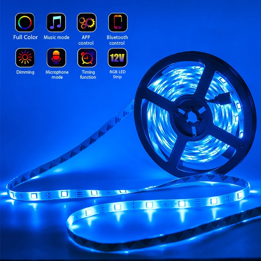 LED Light Strips Bluetooth WIFI Controller Flexible RGB 5050 Decoration BackLight Lamp Night light Luminous String For Bedroom
LED Light Strips Bluetooth WIFI Controller Flexible RGB 5050 Decoration BackLight Lamp Night light Luminous String For Bedroom