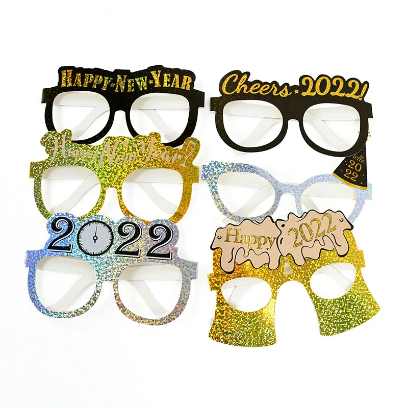 6pcs/set 2022 Happy New Year Glitter Paper Glasses Eve Party Decorations Eyeglasses Frame Photo Props Christmas Xmas Home Gift
6pcs/set 2022 Happy New Year Glitter Paper Glasses Eve Party Decorations Eyeglasses Frame Photo Props Christmas Xmas Home Gift