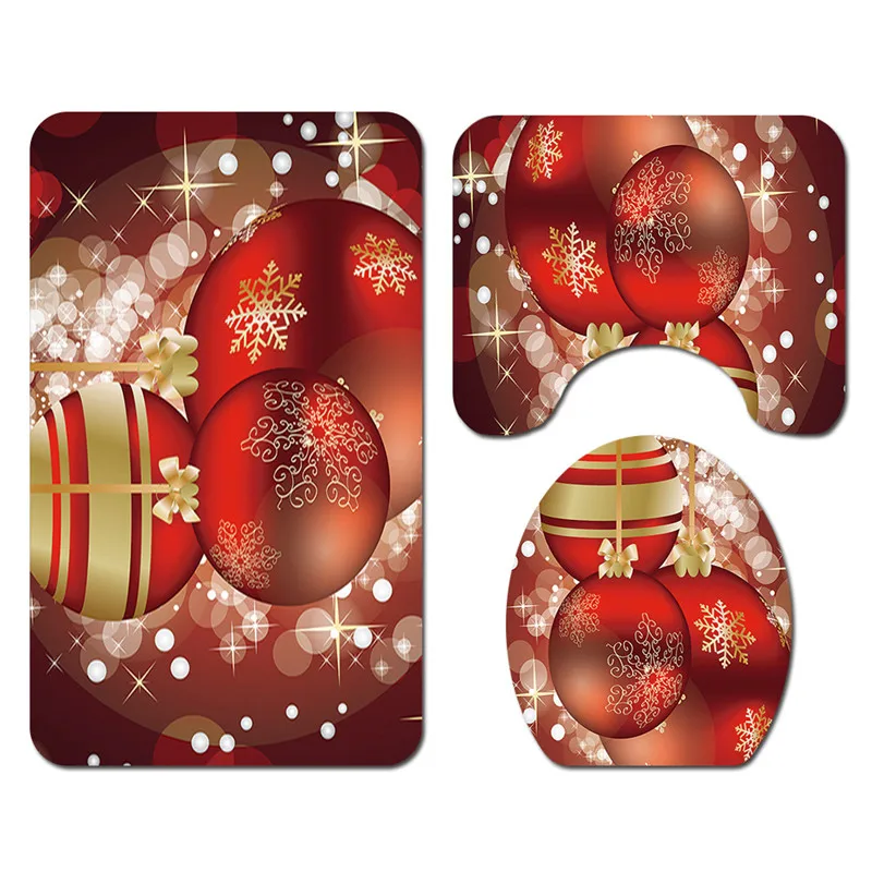 Marry Christmas cartoon Three-piece set 3D printed Bathroom Pedestal Rug Lid Toilet Cover Bath Mat Set drop shipping 12
Marry Christmas cartoon Three-piece set 3D printed Bathroom Pedestal Rug Lid Toilet Cover Bath Mat Set drop shipping 12