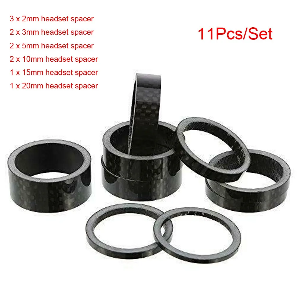 11 Pcs Carbon Fiber Headset Spacers MTB Road Bicycle 1-1/8" 28.6mm Stem Washers Durable Bikes Accessories Parts Bicicleta
11 Pcs Carbon Fiber Headset Spacers MTB Road Bicycle 1-1/8" 28.6mm Stem Washers Durable Bikes Accessories Parts Bicicleta