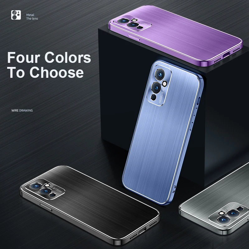 Square Plating TPU Frame Phone Case For OnePlus 9R Luxury Aluminum Alloy Matte Wire Drawing Back Cover For OnePlus 9 Pro Case
Square Plating TPU Frame Phone Case For OnePlus 9R Luxury Aluminum Alloy Matte Wire Drawing Back Cover For OnePlus 9 Pro Case