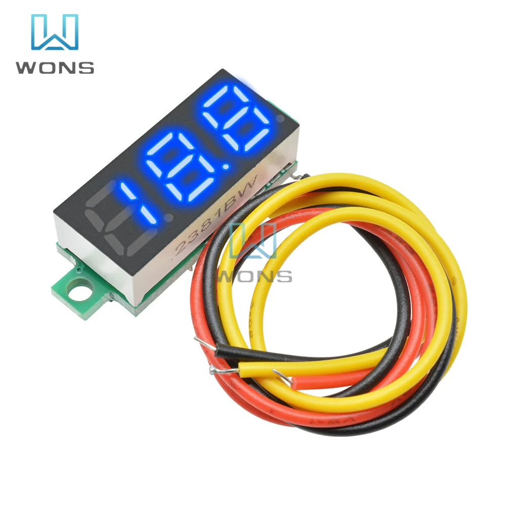 0.28 inch LED Digital Voltmeter DC 0-100V 2.5-30V Voltage Meter Mobile Power Voltage Tester Detector Red Green Blue Yellow White
0.28 inch LED Digital Voltmeter DC 0-100V 2.5-30V Voltage Meter Mobile Power Voltage Tester Detector Red Green Blue Yellow White