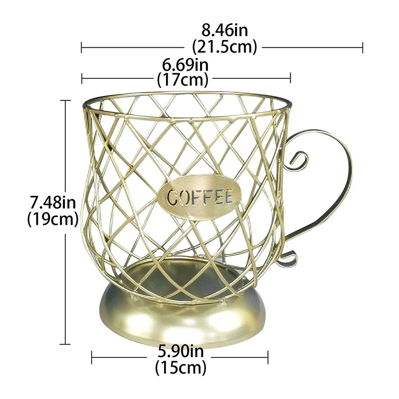 Multifunctional Storage Rack Mug Cup-Shaped Anti-rust Coffee Pod Holder Storage Rack For Coffee Bar Kitchen HK3
Multifunctional Storage Rack Mug Cup-Shaped Anti-rust Coffee Pod Holder Storage Rack For Coffee Bar Kitchen HK3