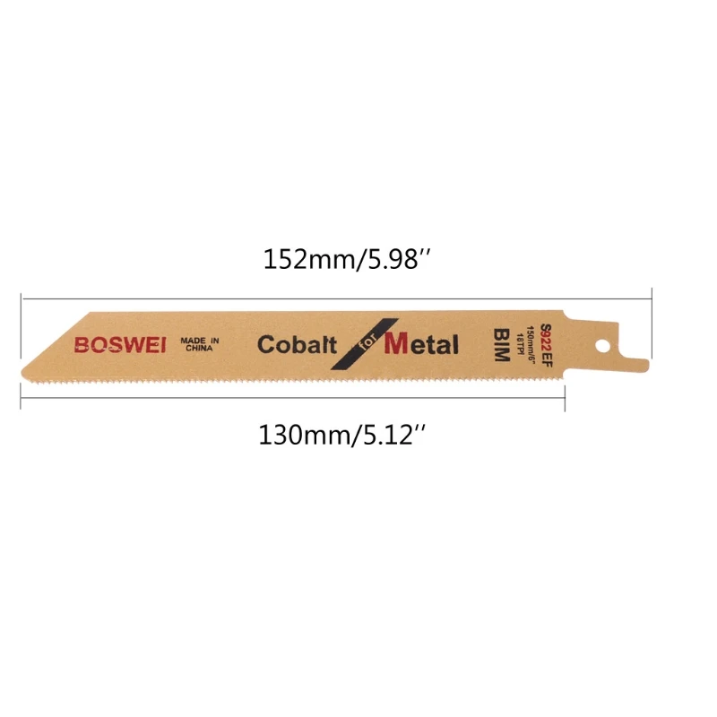 5Pcs/set S922EF 152mm 6" Reciprocating Saw Blades BIM Reciprocating Sabre Saw Blades Set Flexible For Metal
5Pcs/set S922EF 152mm 6" Reciprocating Saw Blades BIM Reciprocating Sabre Saw Blades Set Flexible For Metal