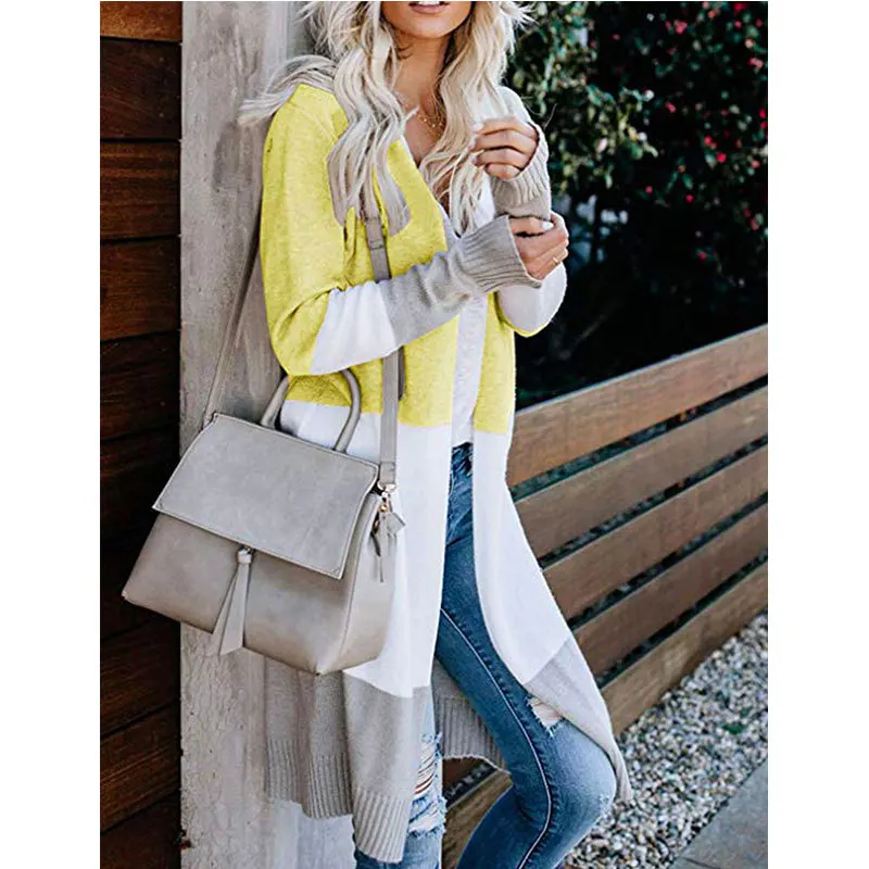 Women Long knitted Outwear Striped Knitwear Solid Autumn Long Coat Winter Knitting Coat Long Sleeve Casual Knittwear AM1235
Women Long knitted Outwear Striped Knitwear Solid Autumn Long Coat Winter Knitting Coat Long Sleeve Casual Knittwear AM1235