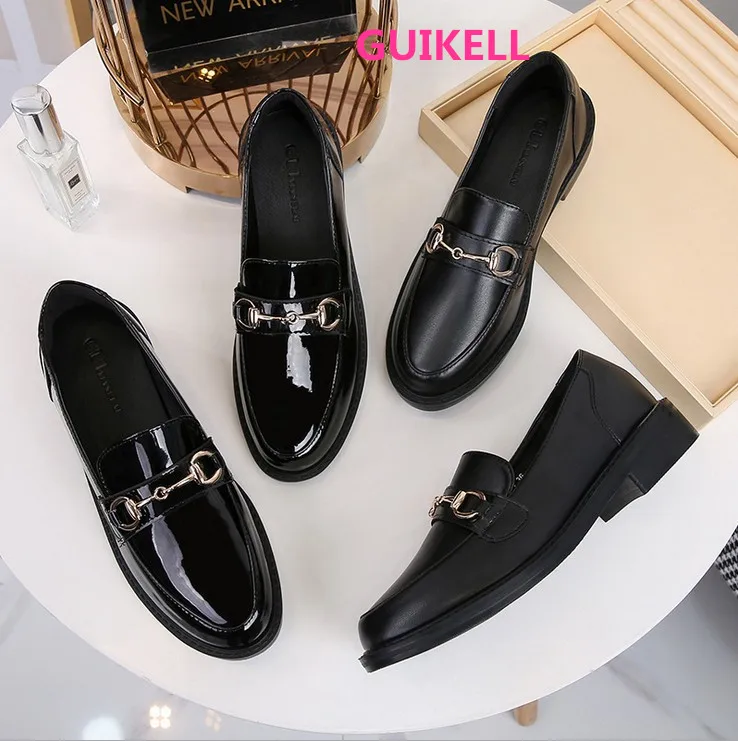 GUIKELL women's shoes autumn shoes Lefu shoes autumn and winter leisure patent leather pea black single shoes women's autumn
GUIKELL women's shoes autumn shoes Lefu shoes autumn and winter leisure patent leather pea black single shoes women's autumn