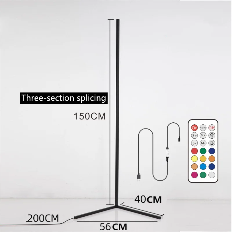 Nordic LED Corner RGB Floor Lamp for Bedroom Living Room Atmosphere Lights Colorful Home Decor Indoor lighting Standing Lamps
Nordic LED Corner RGB Floor Lamp for Bedroom Living Room Atmosphere Lights Colorful Home Decor Indoor lighting Standing Lamps