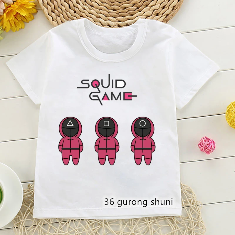 New Cute Fashion Korean Tv Show Squid Game T Shirt Round Six Kawaii Cartoon Print T-Shirt Girls T shirt Boys T Shirt Tees Top
New Cute Fashion Korean Tv Show Squid Game T Shirt Round Six Kawaii Cartoon Print T-Shirt Girls T shirt Boys T Shirt Tees Top