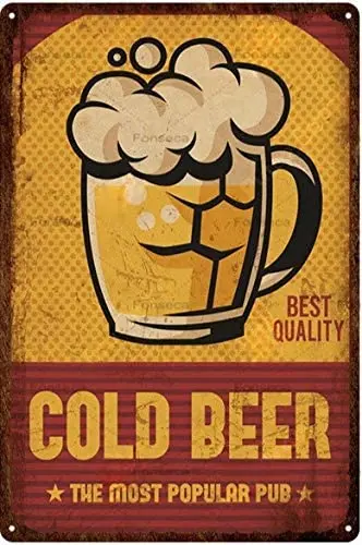 Metal Sign Cold Beer Vintage Metal Tin Sign Man Cave for Men Women,Wall Decor for Bars,wc,Restaurants,cafes Pubs,12x8 Inch
Metal Sign Cold Beer Vintage Metal Tin Sign Man Cave for Men Women,Wall Decor for Bars,wc,Restaurants,cafes Pubs,12x8 Inch