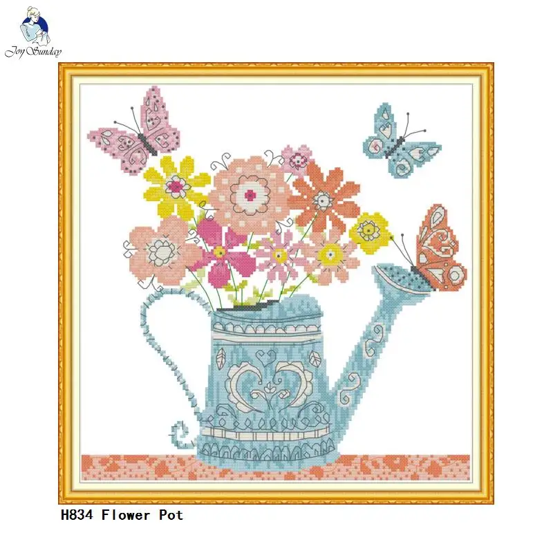 Joy Sunday Flower Pot Counted Cross-stitch 11CT Printed Fabric 14CT White Canvas DIY Handwork Embroidery Needlework Set
Joy Sunday Flower Pot Counted Cross-stitch 11CT Printed Fabric 14CT White Canvas DIY Handwork Embroidery Needlework Set