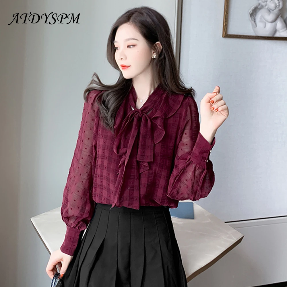 Женская шифоновая блузка с длинным рукавом, элегантная винтажная Повседневная рубашка с длинным рукавом и бантом на шее, офисная одежда, ос...
Женская шифоновая блузка с длинным рукавом, элегантная винтажная Повседневная рубашка с длинным рукавом и бантом на шее, офисная одежда, ос...