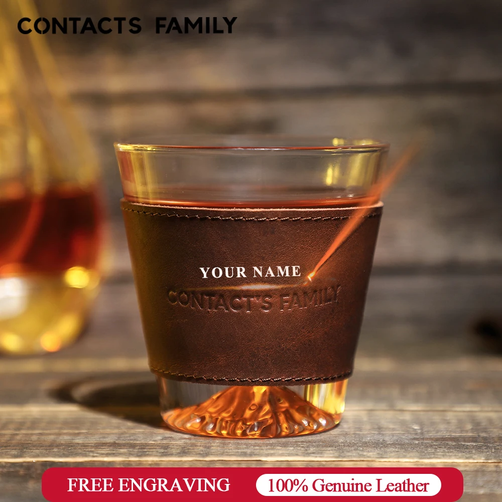 CONTACT'S FAMILY Cow Leather Wrap Wine Glasses Cups whisky Glass Set Whiskey Cup Sleeve Set For 3.5''x2.4''x3.8'' Glasses Cup
CONTACT'S FAMILY Cow Leather Wrap Wine Glasses Cups whisky Glass Set Whiskey Cup Sleeve Set For 3.5''x2.4''x3.8'' Glasses Cup