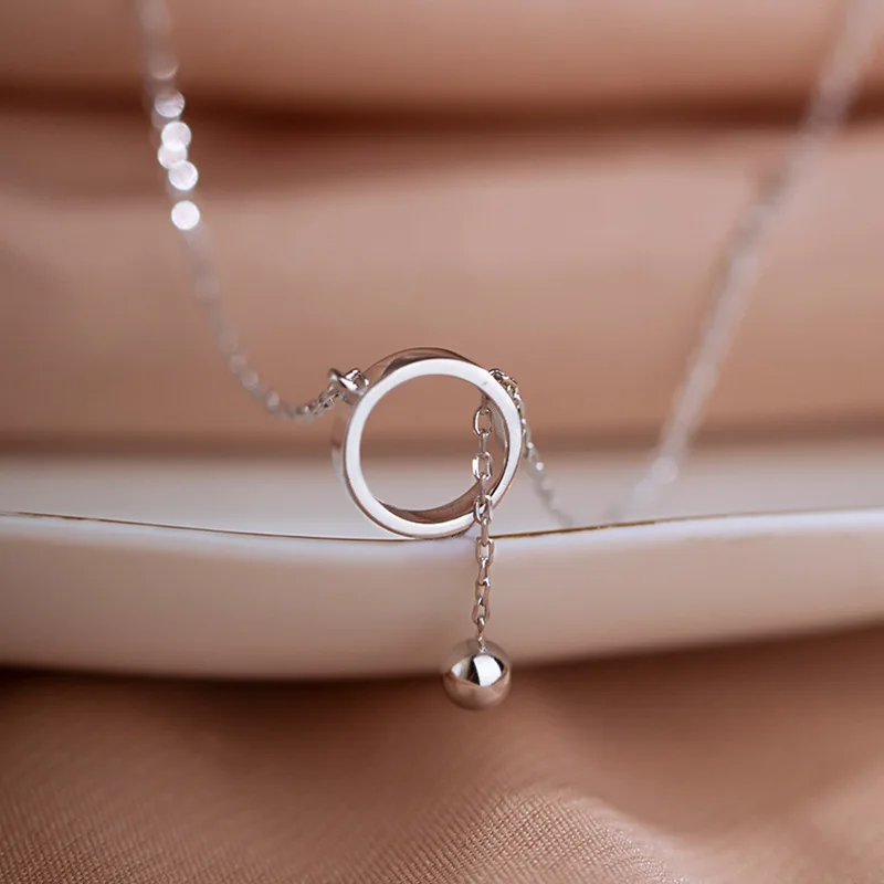 Circle Necklace S925 Sterling Silver Design A Two Wearing Geometric Beads Rotating Tassel Clavicle Chain Fashion Women
Circle Necklace S925 Sterling Silver Design A Two Wearing Geometric Beads Rotating Tassel Clavicle Chain Fashion Women