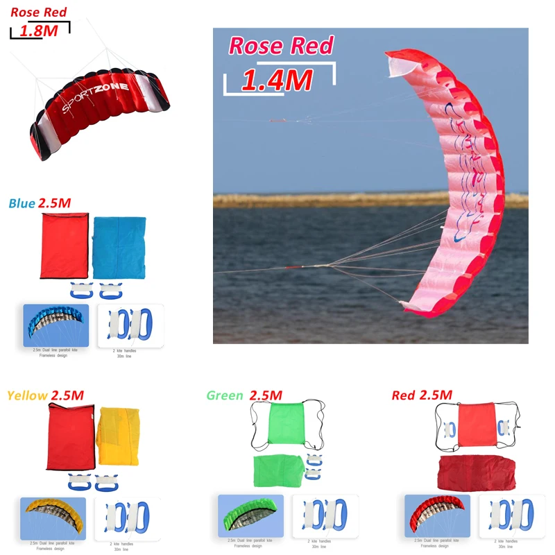1.4m / 1.8m / 2.5m Dual-line Sports Software Kite Stunt Power Kite Surfing Flying Outdoor Recreation Sport Kite Board
1.4m / 1.8m / 2.5m Dual-line Sports Software Kite Stunt Power Kite Surfing Flying Outdoor Recreation Sport Kite Board