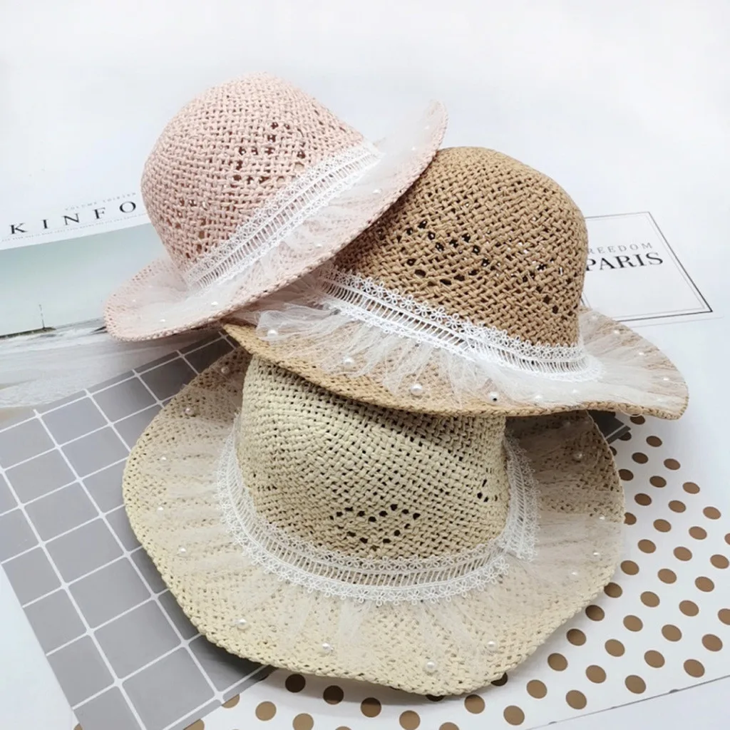Children Straw Hat Kids Summer Straw Lace Gauze Hats Princess Bucket Beach Sun Protection Lace Brim Caps Baby Girl Accessories
Children Straw Hat Kids Summer Straw Lace Gauze Hats Princess Bucket Beach Sun Protection Lace Brim Caps Baby Girl Accessories