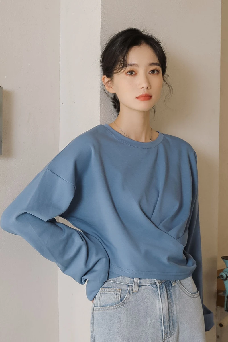 O Neck Looset T Shirts Women Cotton All-match Women T Shirts Long Sleeve Folds Women Tops Sweet Tops Women Harajuku Casual
O Neck Looset T Shirts Women Cotton All-match Women T Shirts Long Sleeve Folds Women Tops Sweet Tops Women Harajuku Casual