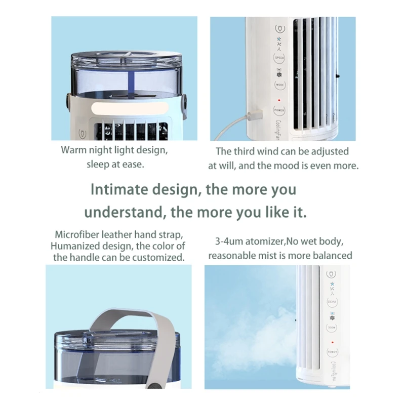 Personal Evaporative Cooler 3-Speed Wind Auto Shut-off w/ Night Light Type-C Charging For Room Home Office Outdoor
Personal Evaporative Cooler 3-Speed Wind Auto Shut-off w/ Night Light Type-C Charging For Room Home Office Outdoor
