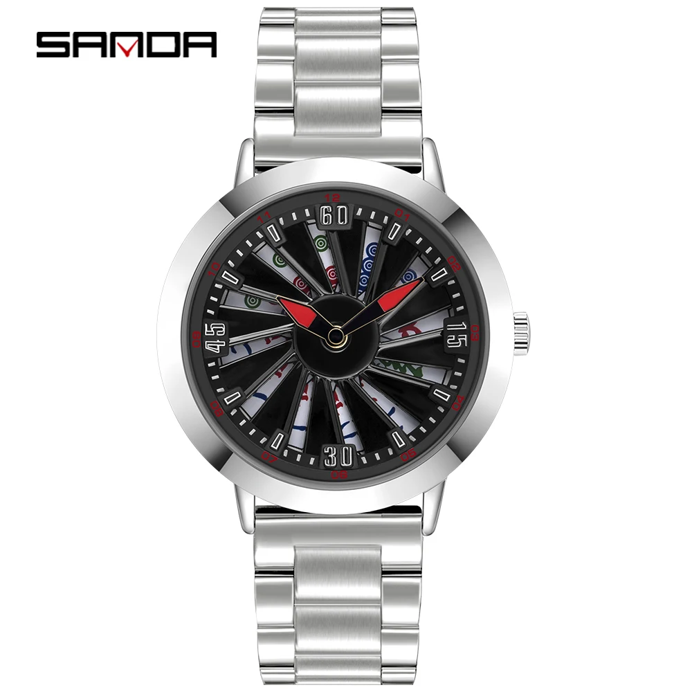 New Sanda - men's personality ZB creative design quartz watch, rotating dial, luxury brand, steel bracelet, waterproof, 2021
New Sanda - men's personality ZB creative design quartz watch, rotating dial, luxury brand, steel bracelet, waterproof, 2021