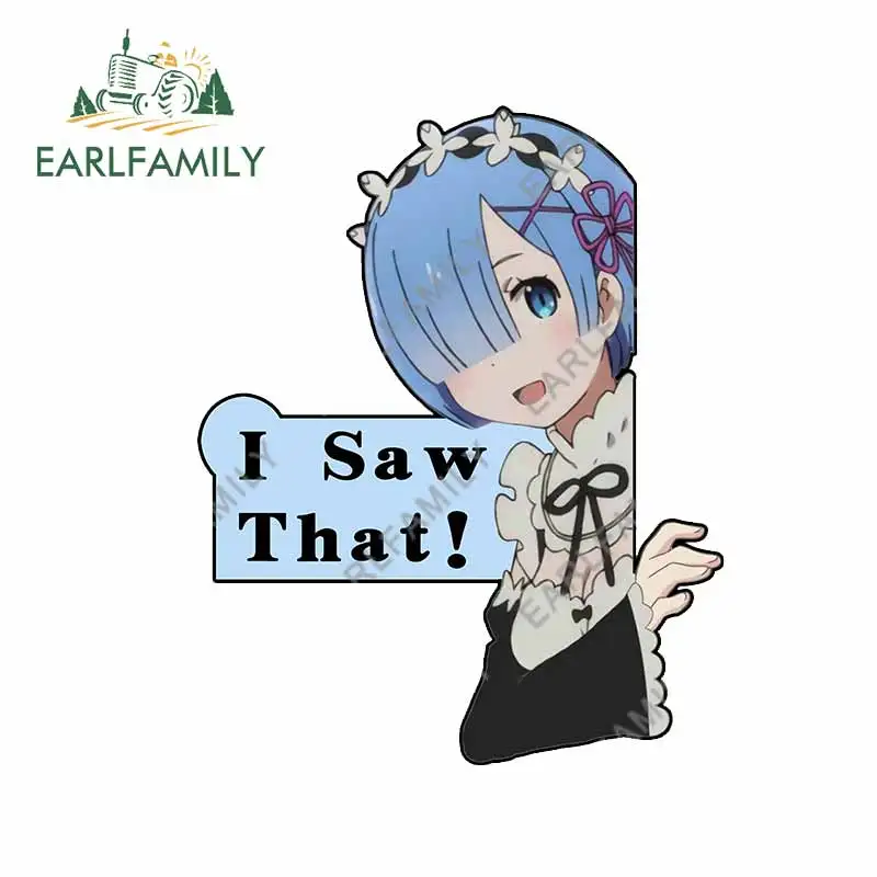 EARLFAMILY 13cm x 6cm I Saw That Rem Peeker Car Sticker Funny Anime Car Decals Scratch-Proof Creative Laptop Windows Decor
EARLFAMILY 13cm x 6cm I Saw That Rem Peeker Car Sticker Funny Anime Car Decals Scratch-Proof Creative Laptop Windows Decor