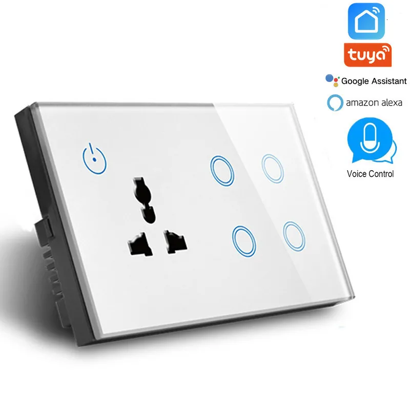 146 Touch switch UK WIFI Socket with 4 Gang WIFI Switch 600W WIFI Intelligent Wall Socket 16A compatible alexa google assistant
146 Touch switch UK WIFI Socket with 4 Gang WIFI Switch 600W WIFI Intelligent Wall Socket 16A compatible alexa google assistant