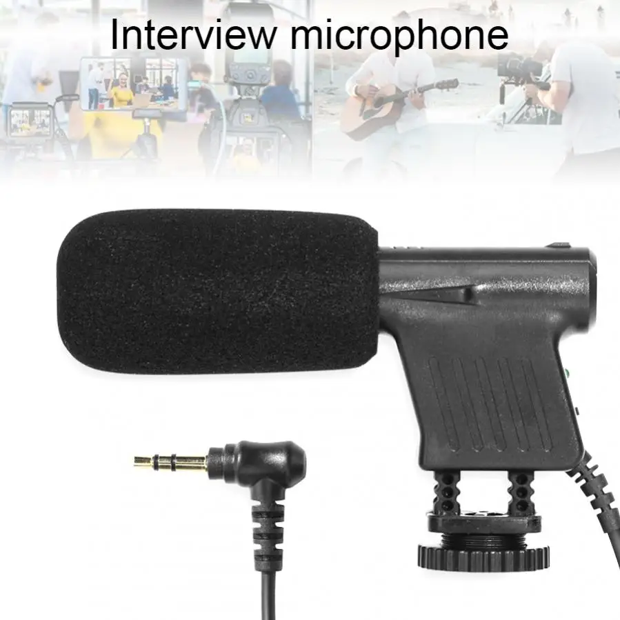

Микрофон для интервью, эргономичный конденсаторный микрофон SLR, камера горячего башмака, запись логов, Профессиональная фотография, фонари...