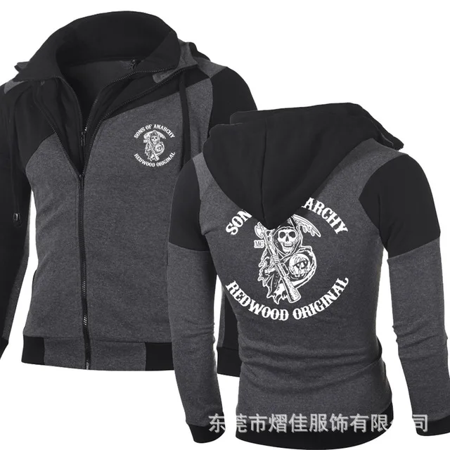 Spring Autumn New Men's Fashion for Sons of Anarchy Sweatshirt Sportswear Casual Jacket Coat Hip Hop Double Zipper Cotton Hoodie
Spring Autumn New Men's Fashion for Sons of Anarchy Sweatshirt Sportswear Casual Jacket Coat Hip Hop Double Zipper Cotton Hoodie