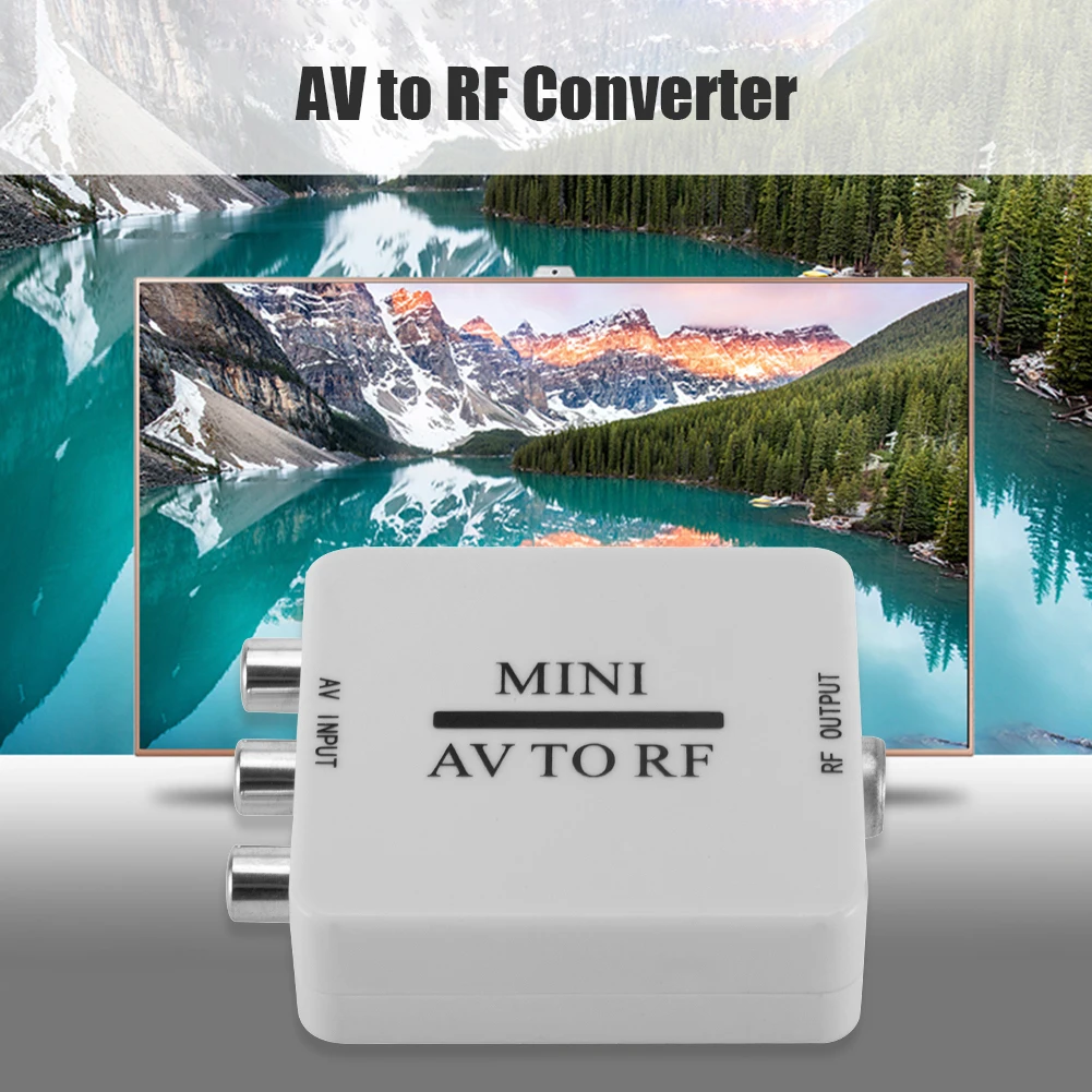 AV To RF Video Converter Durable Practical Multi-functional Classic HD Video Adapter Support RF 67.25/61.25MHz Amplifier
AV To RF Video Converter Durable Practical Multi-functional Classic HD Video Adapter Support RF 67.25/61.25MHz Amplifier