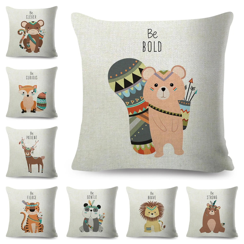 Nordic Style Be Brave Lion Fox Giraffe Pillow Case Decor Cute Animal Panda Bear Cushion Cover for Sofa Home Pillowcase 45x45cm
Nordic Style Be Brave Lion Fox Giraffe Pillow Case Decor Cute Animal Panda Bear Cushion Cover for Sofa Home Pillowcase 45x45cm
