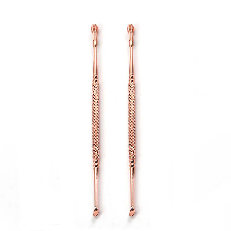 

Stainless Steel Rose Gold Earpick Wax Remover Ear Pick Curette Cleaner Easy Earwax Removal Swab Kit Health Care Tools