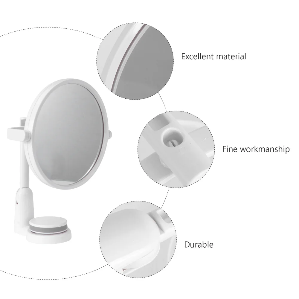 Wall Mounted Round Vanity Mirror Rotating Folding Cosmetic Mirror Household Make-up Mirror Perforating Toilet Glass Single Si
Wall Mounted Round Vanity Mirror Rotating Folding Cosmetic Mirror Household Make-up Mirror Perforating Toilet Glass Single Si