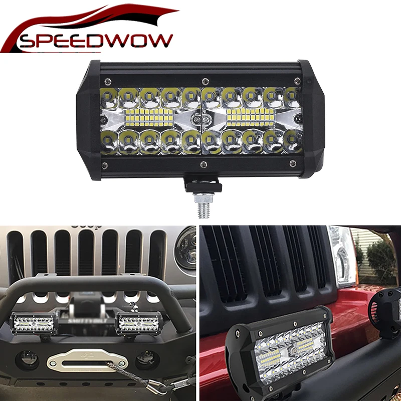 SPEEDWOW 7inch Led Light Bar Spot Led Work Light Bar Spot Beam Work Light For Offroad Tractor Truck 4x4 SUV Jeep ATV 12V 24V
SPEEDWOW 7inch Led Light Bar Spot Led Work Light Bar Spot Beam Work Light For Offroad Tractor Truck 4x4 SUV Jeep ATV 12V 24V