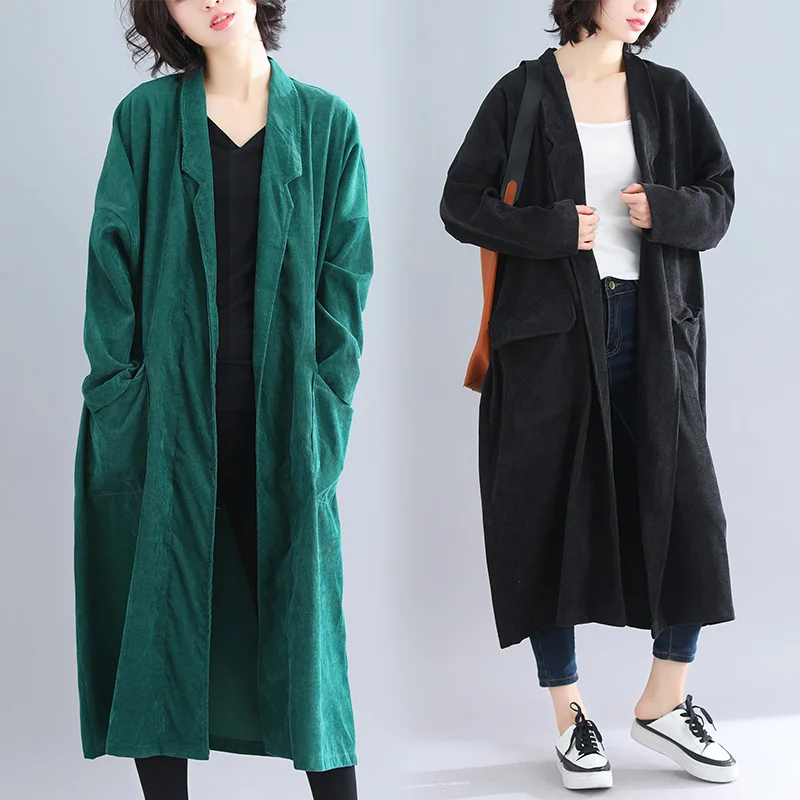 BIG SIZE 4XL Autumn Winter Women Vintage Elegant Solid Color Outwear Tops Ladies Female Large Long Loose Casual Trench Coat
BIG SIZE 4XL Autumn Winter Women Vintage Elegant Solid Color Outwear Tops Ladies Female Large Long Loose Casual Trench Coat