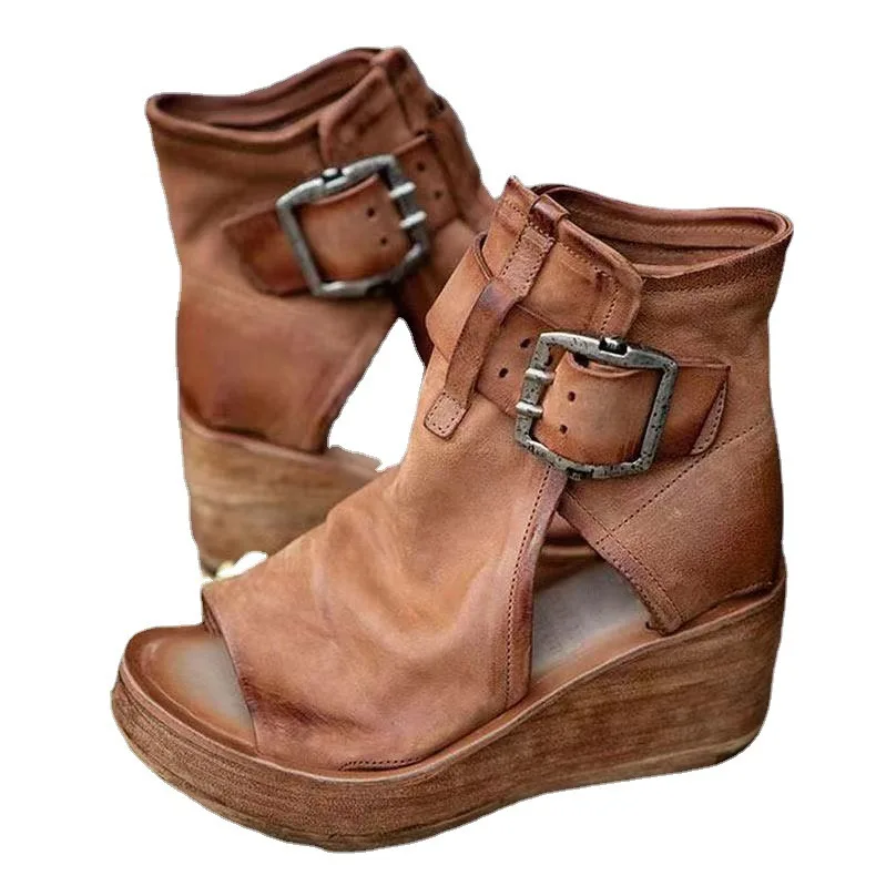 Women Sandals Summer Retro Solid Color Peep Toe Platform Sandals Hasp Thick Bottom Women Shoes Ladies Sandals Wear-resistant
Women Sandals Summer Retro Solid Color Peep Toe Platform Sandals Hasp Thick Bottom Women Shoes Ladies Sandals Wear-resistant