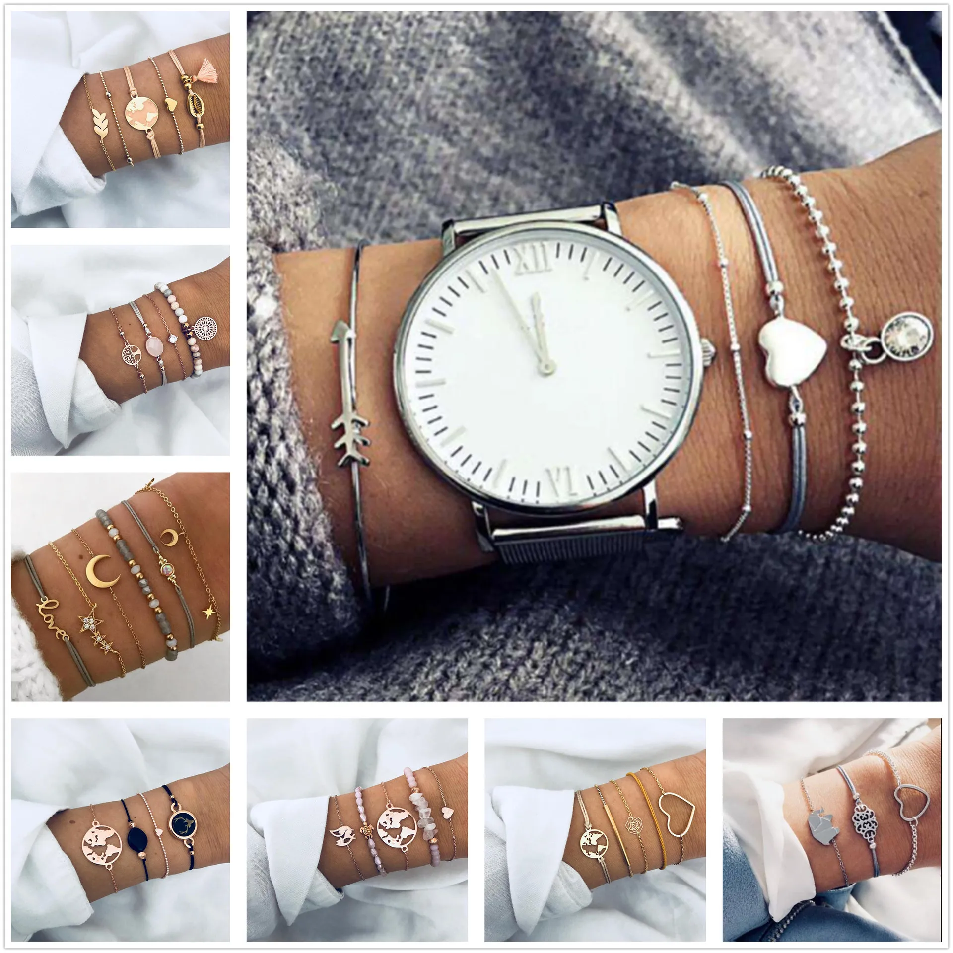 BUDROVKY Bohemia 6pcs/sets Love Moon Bracelets for Women Bead Gold Star Clear Crystal Stone Letter Rope Jewelry Accessories
BUDROVKY Bohemia 6pcs/sets Love Moon Bracelets for Women Bead Gold Star Clear Crystal Stone Letter Rope Jewelry Accessories