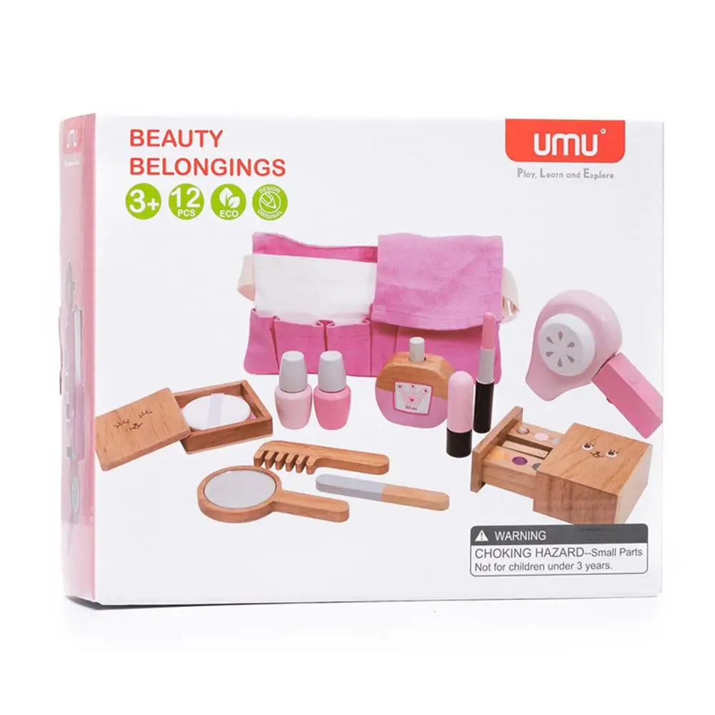 12pcs Girls Simulated Cosmetic Makeup Playset Wooden Beauty Salon Pretend Play Toys Kit Play House Makeup Toys For 3-6 Years Old
12pcs Girls Simulated Cosmetic Makeup Playset Wooden Beauty Salon Pretend Play Toys Kit Play House Makeup Toys For 3-6 Years Old