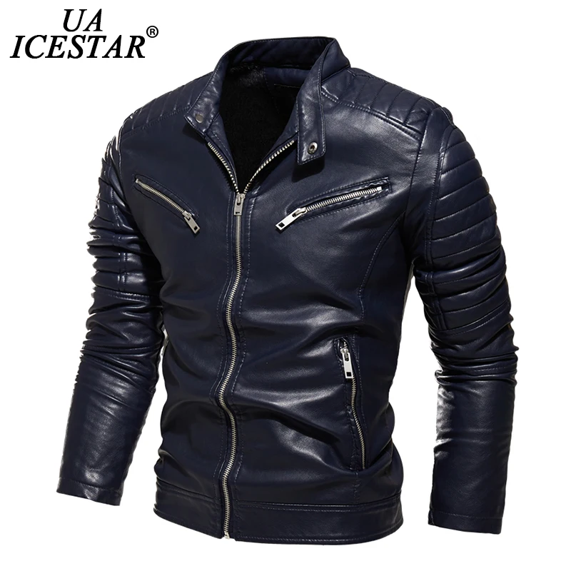 Мужская мотоциклетная куртка на молнии UAICESTAR, зимняя ветрозащитная куртка из искусственной кожи с флисовой подкладкой и карманами
Мужская мотоциклетная куртка на молнии UAICESTAR, зимняя ветрозащитная куртка из искусственной кожи с флисовой подкладкой и карманами