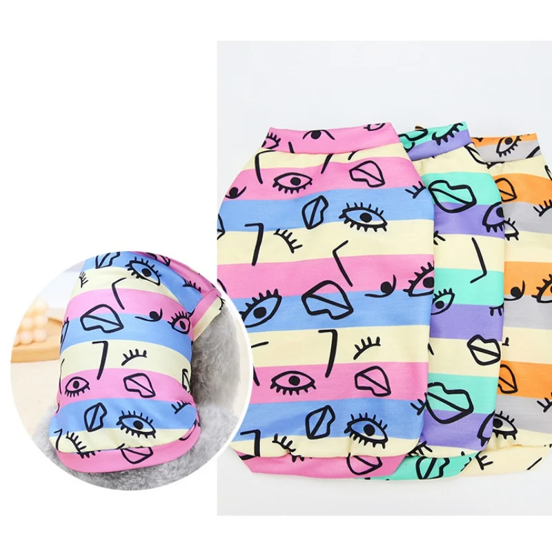 Summer Dog Vest Printed Graffiti Stripe Thin T-shirt Puppy Clothes Pet Casual Outfits For Poodle Teddy Chihuahua Small Dogs
Summer Dog Vest Printed Graffiti Stripe Thin T-shirt Puppy Clothes Pet Casual Outfits For Poodle Teddy Chihuahua Small Dogs
