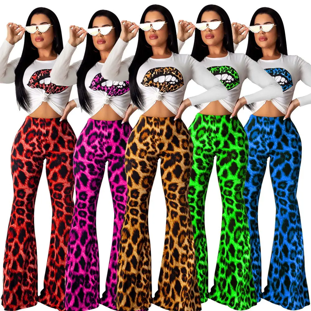 Leopard Print Two Piece Set Women Casual Short Sleeve T-Shirt Crop Top + High Waist Flare Pants Suit Outfit Tracksuit
Leopard Print Two Piece Set Women Casual Short Sleeve T-Shirt Crop Top + High Waist Flare Pants Suit Outfit Tracksuit