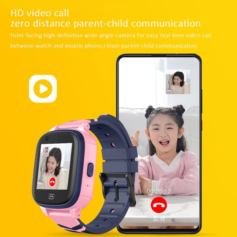 4G сеть D11 Wifi GPS SOS Смарт часы для детей Видеозвонок IP67 Водонепроницаемый Будильник