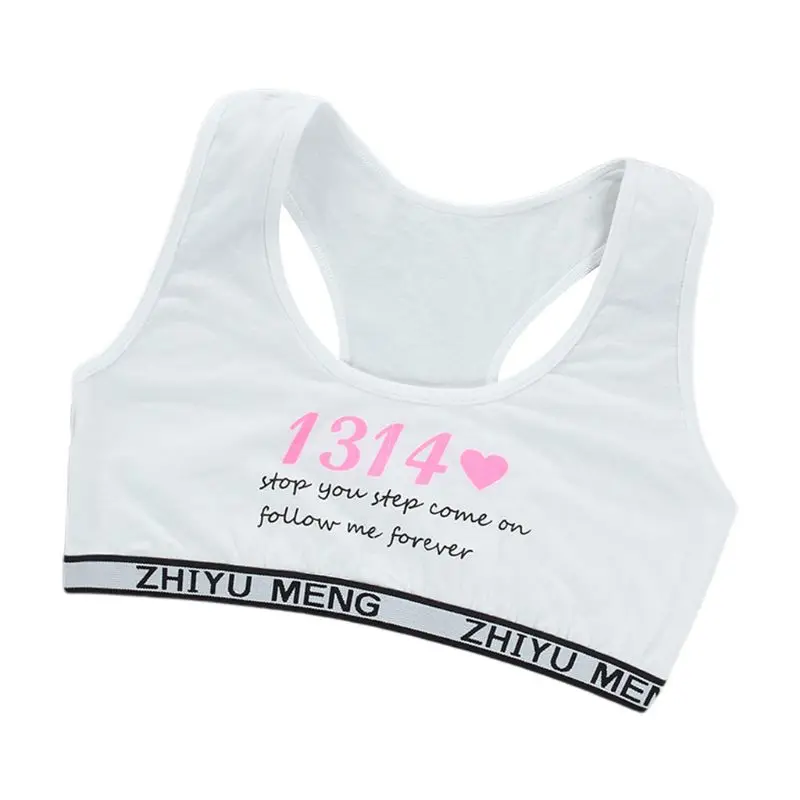 Junior Girl Racerback Cotton Sport Training Bra Letter Print Solid Color Wide Strap Underwear Bralette Seamless Layered Crop Top
Junior Girl Racerback Cotton Sport Training Bra Letter Print Solid Color Wide Strap Underwear Bralette Seamless Layered Crop Top