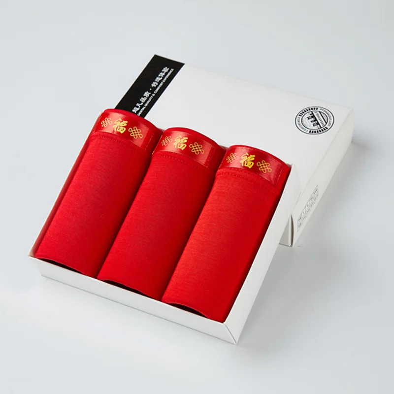 Chinese Lucky Red Underwear Men's Boxer Shorts Soft Breathable Big Red Sexy Man Boxer Chinese Classic Style Underpants 
Chinese Lucky Red Underwear Men's Boxer Shorts Soft Breathable Big Red Sexy Man Boxer Chinese Classic Style Underpants