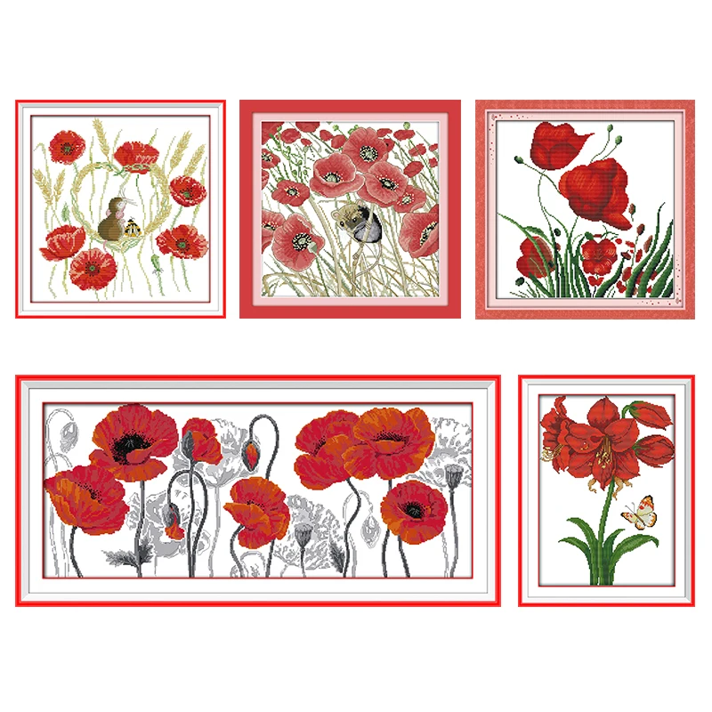 Cross Stitch Embroidery Needlework Kits Poppy and Mouse Stamped Patterns 11CT 14CT Printed Counted Thread Crafts Decoration Sets
Cross Stitch Embroidery Needlework Kits Poppy and Mouse Stamped Patterns 11CT 14CT Printed Counted Thread Crafts Decoration Sets