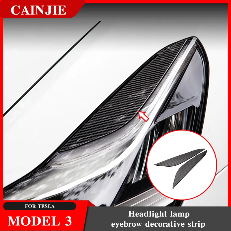 For Tesla Model 3 2021 Accessories Headlight lamp eyebrow Carbon Fibre ABS Decorative Strip Car Front Light Eyebrow Three
For Tesla Model 3 2021 Accessories Headlight lamp eyebrow Carbon Fibre ABS Decorative Strip Car Front Light Eyebrow Three