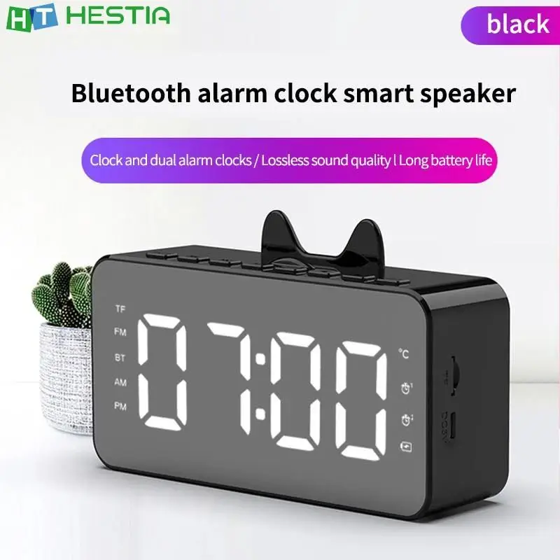 Беспроводной bluetooth будильник умная собака высокое качество звука поддержка FM