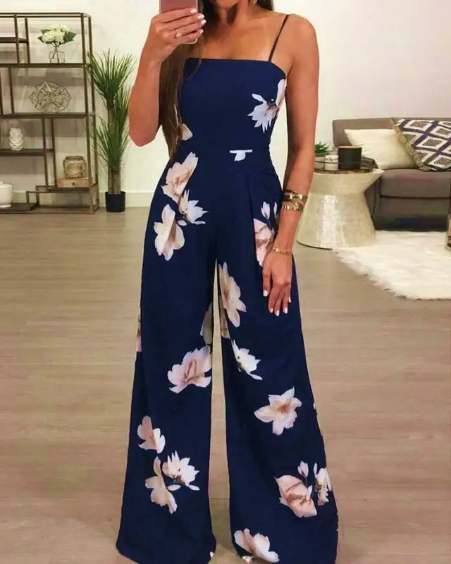 Women Vintage Floral Print Backless Jumpsuit Office Ladies Sleeveless Casual Playsuit Overalls Wide Leg Loose Playsuit Plus Size
Women Vintage Floral Print Backless Jumpsuit Office Ladies Sleeveless Casual Playsuit Overalls Wide Leg Loose Playsuit Plus Size