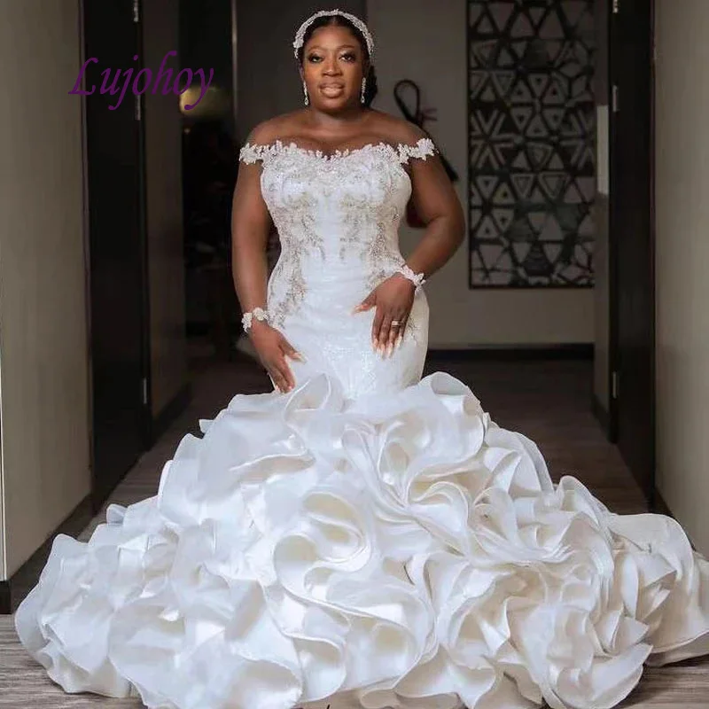 Vintage Lace Mermaid Wedding Dresses Ball Gown Plus Size White Ivory Sexy African Luxury Women Girl Weeding Bridal Bride Gown
Vintage Lace Mermaid Wedding Dresses Ball Gown Plus Size White Ivory Sexy African Luxury Women Girl Weeding Bridal Bride Gown