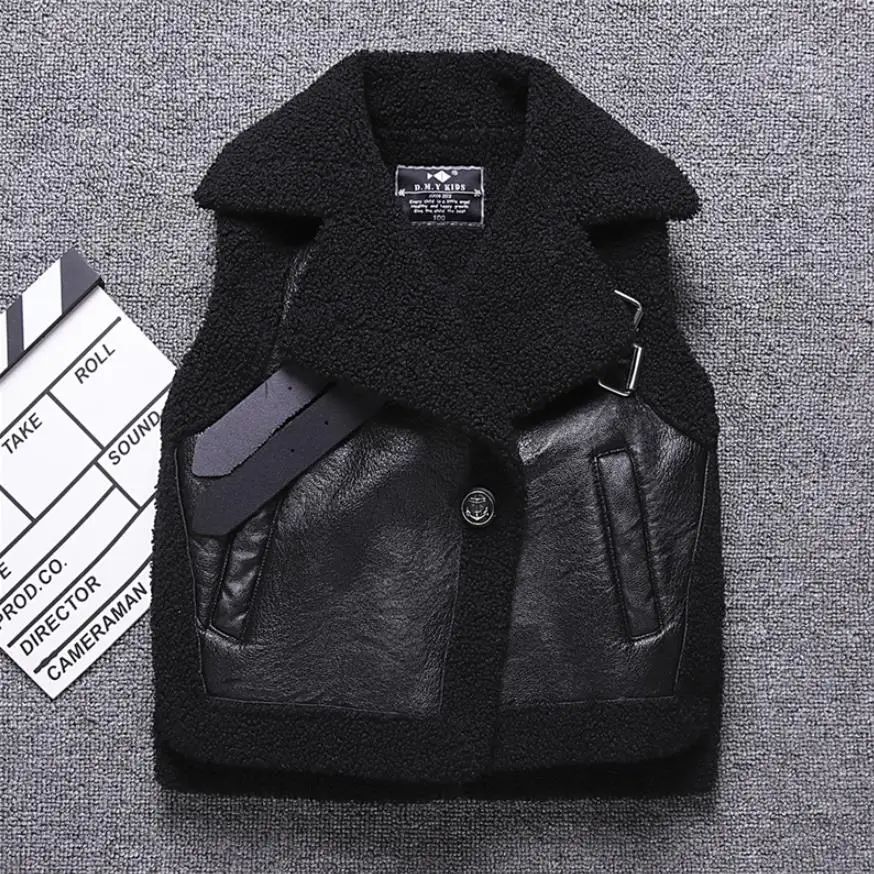 Children's Plus Velvet PU Leather Vest Autumn Winter Boys Girls Warm Coat Waistcoat Modis Stitching Kids Jackets Vest Y2556
Children's Plus Velvet PU Leather Vest Autumn Winter Boys Girls Warm Coat Waistcoat Modis Stitching Kids Jackets Vest Y2556