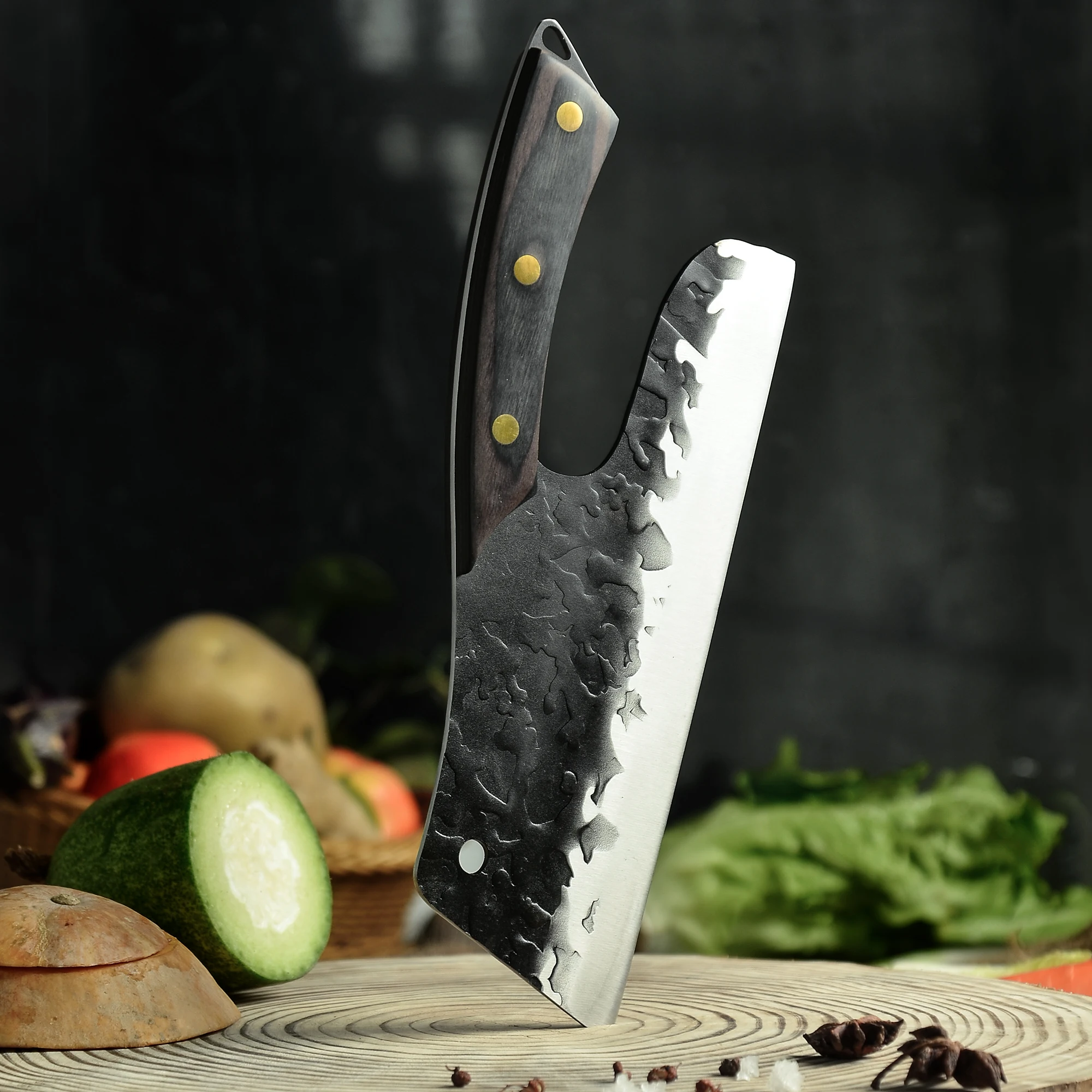 Zemen 9 Inch Kitchen Vegetable Knives High Carbon Steel Chef Knife Meat Cleaver Camping Cooking Knives With Mini Whetstone Tool
Zemen 9 Inch Kitchen Vegetable Knives High Carbon Steel Chef Knife Meat Cleaver Camping Cooking Knives With Mini Whetstone Tool