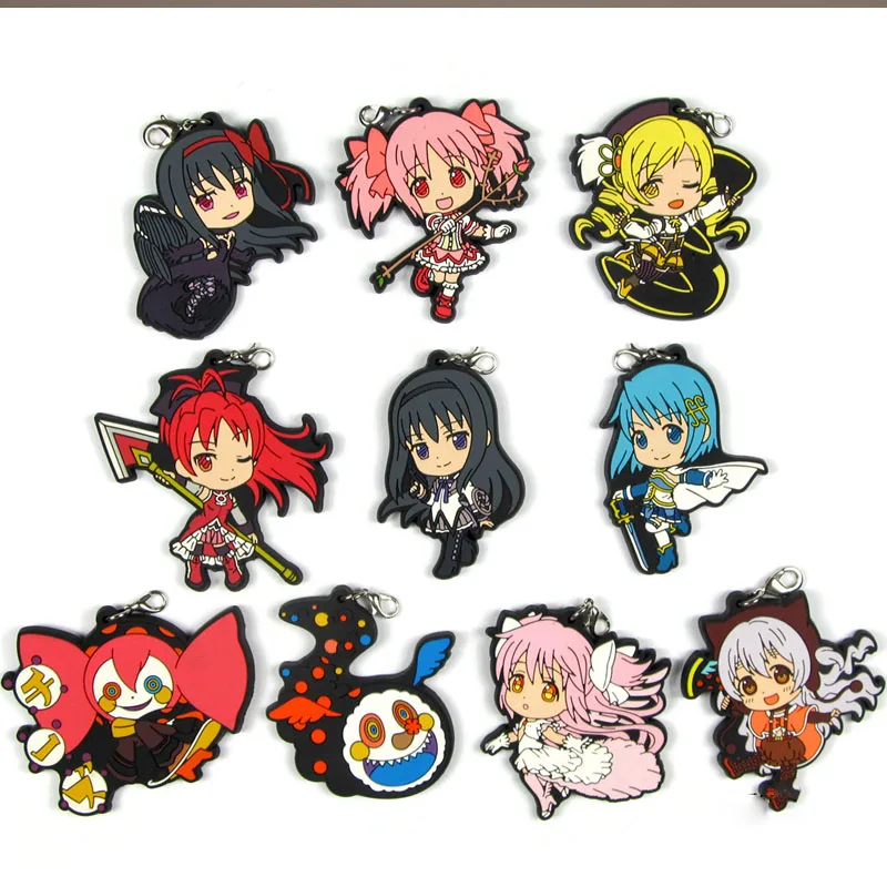 Puella Magi Madoka Magica Rubber Pendant Tomoe Mami Sakura Kyouko Miki Sayaka Akemi Homura KeyChain
Puella Magi Madoka Magica Rubber Pendant Tomoe Mami Sakura Kyouko Miki Sayaka Akemi Homura KeyChain